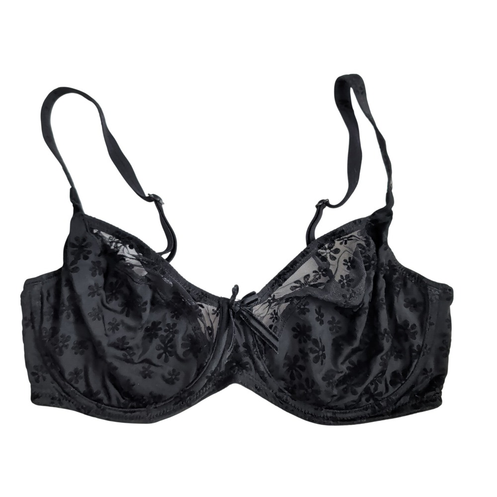 PrimaDonna Deauville Black Floral Embroidered Full Coverage Underwire Bra 34E